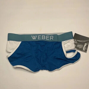 Katy Weber Men’s Brief Underwear Pima Cotton Blue Size XS New
